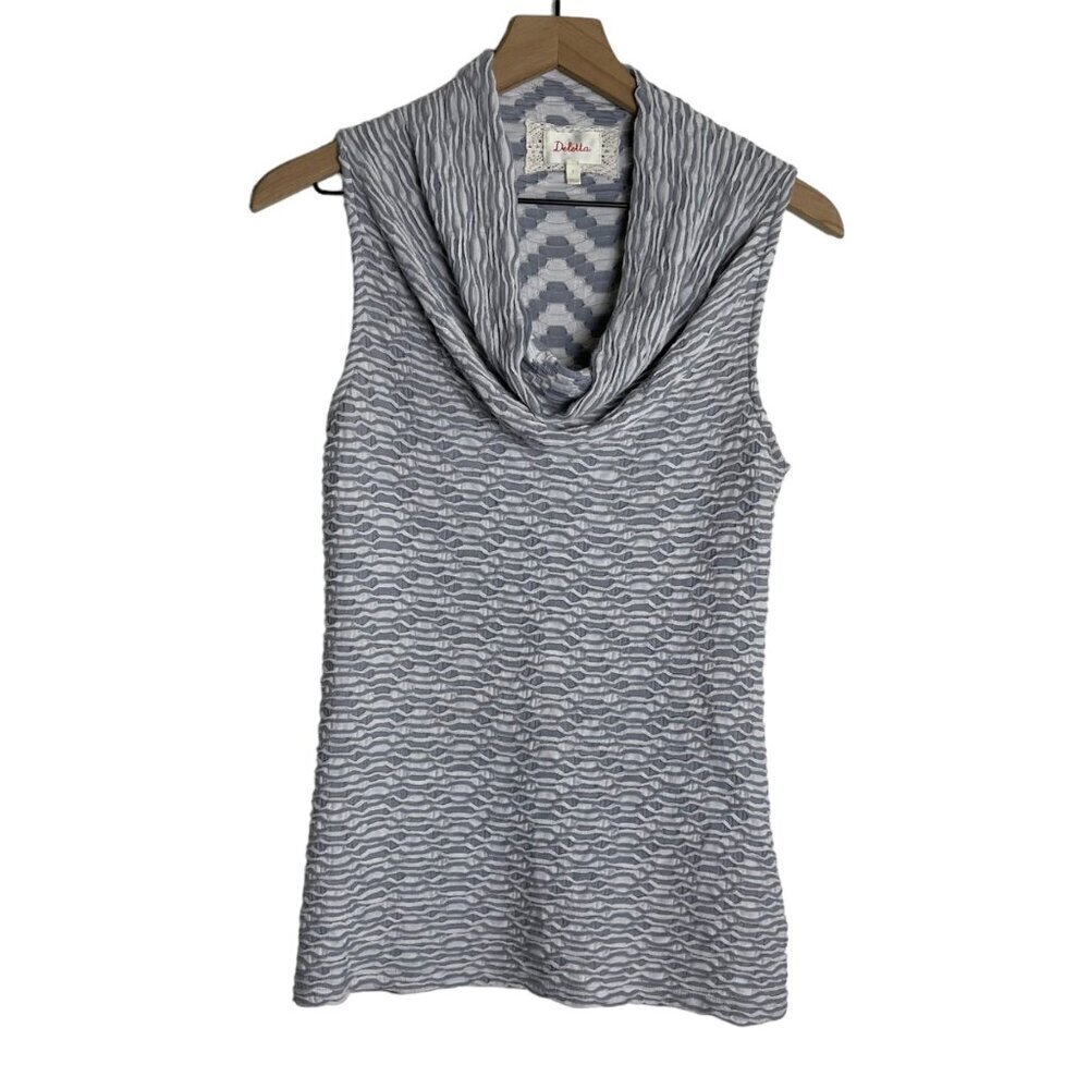 Deletta Waffle Knit Sleeveless Cowl Neck Top – Women’s Small